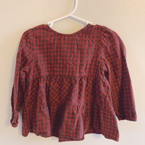 Zara Kids 3-4 years long sleeve flannel blouse